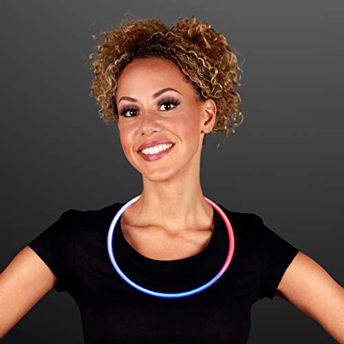 Patriotic Red, White & Blue Glow Stick Necklaces