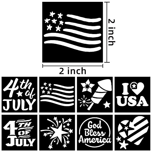 Patriotic Face Paint Kit with Stencils & Glitter