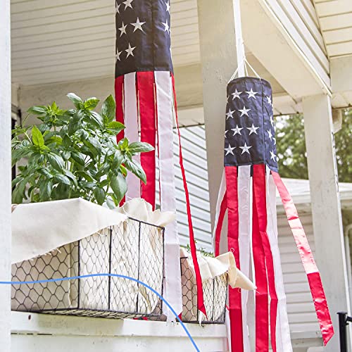 American Flag Windsock Set - Patriotic Outdoor Decor