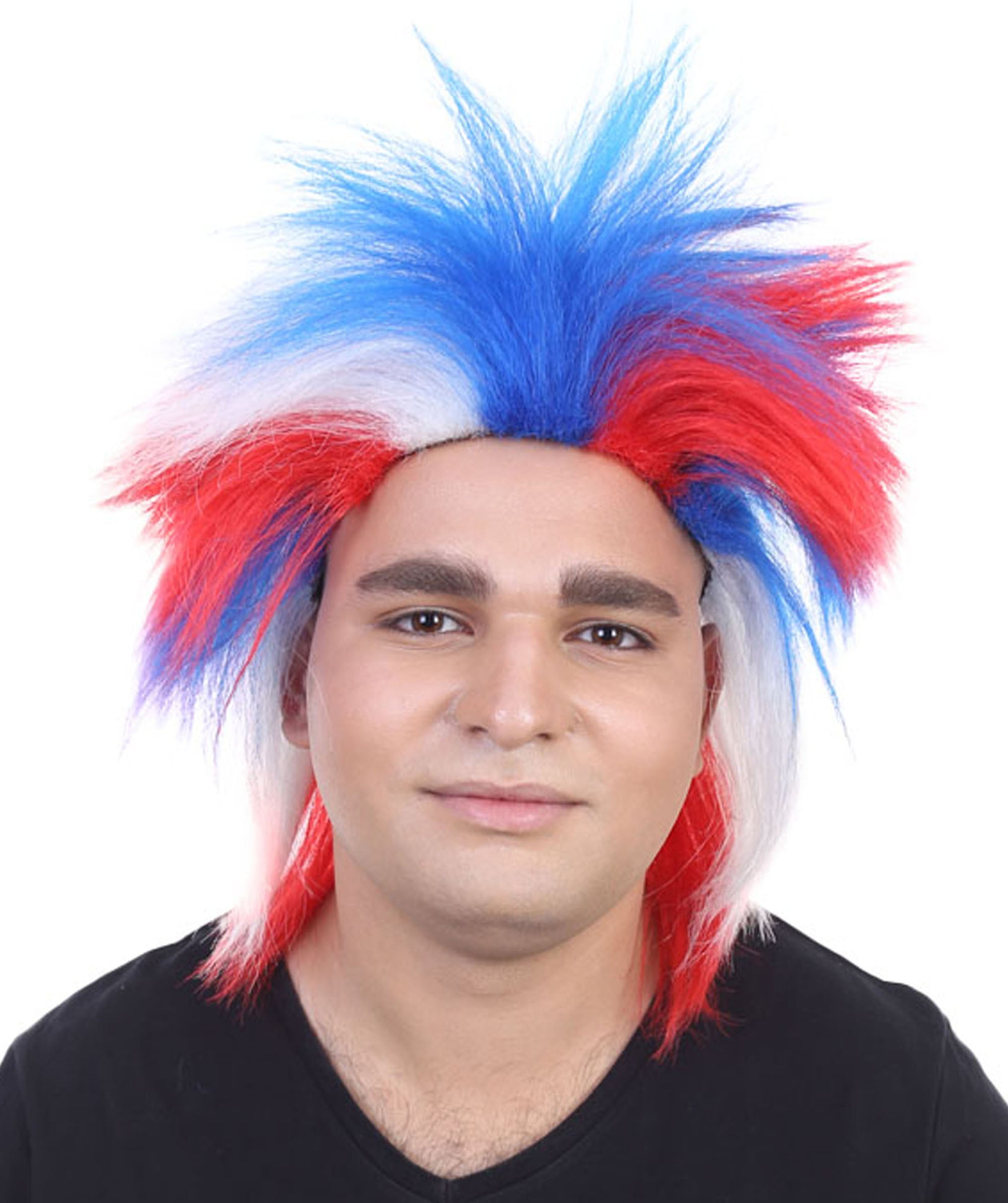 Patriotic Crazy Wig - Fun Celebrity Style!
