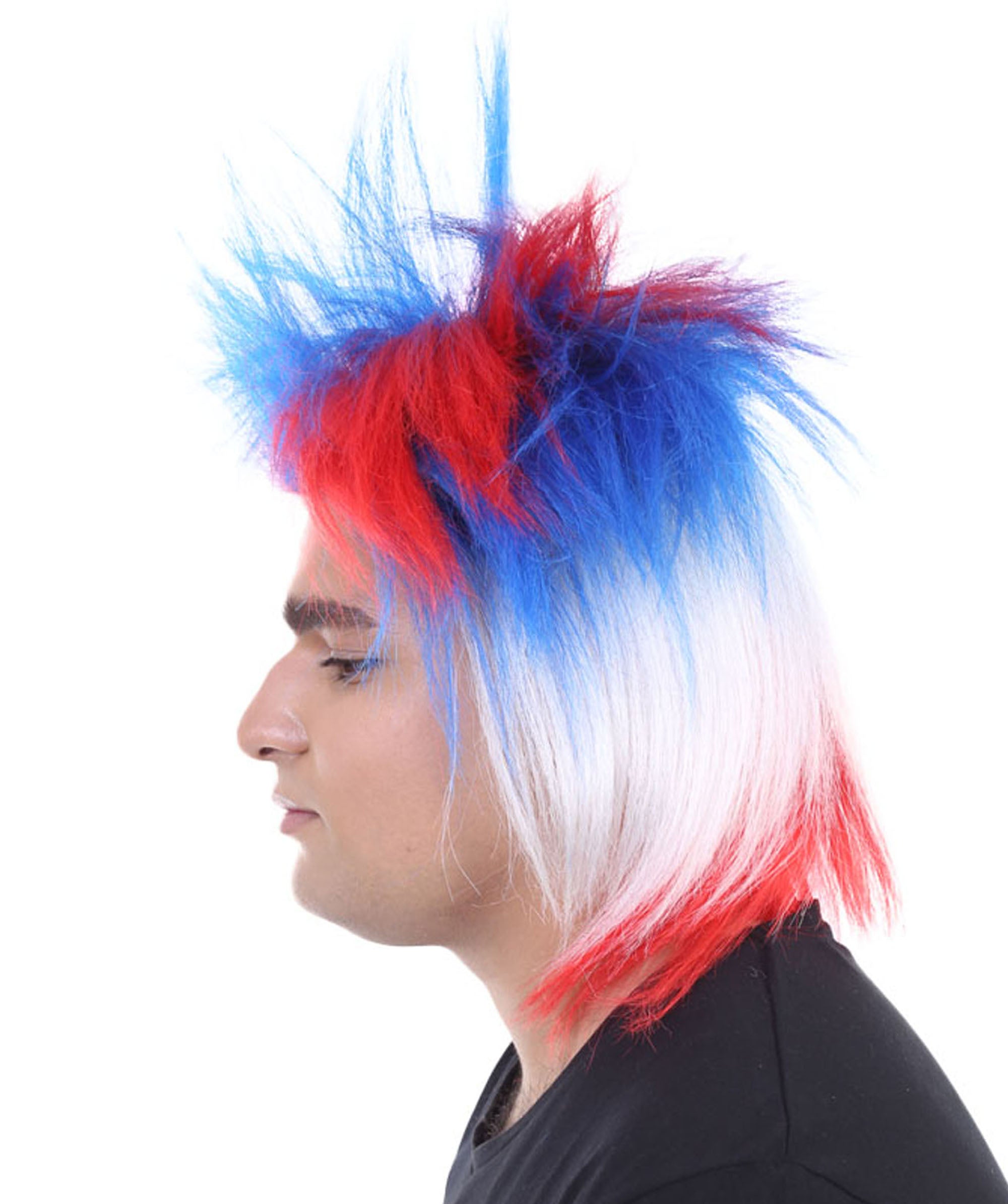 Patriotic Crazy Wig - Fun Celebrity Style!