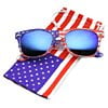 Patriotic USA Flag Horn Rimmed Sunglasses