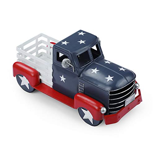 Patriotic Metal Tabletop Truck Decoration