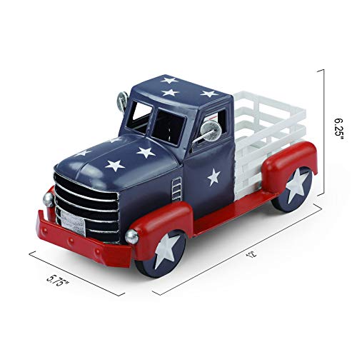 Patriotic Metal Tabletop Truck Decoration