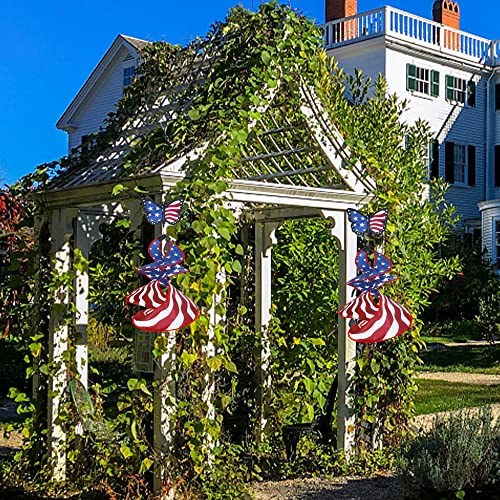Patriotic Butterfly Wind Spinner Duo Set