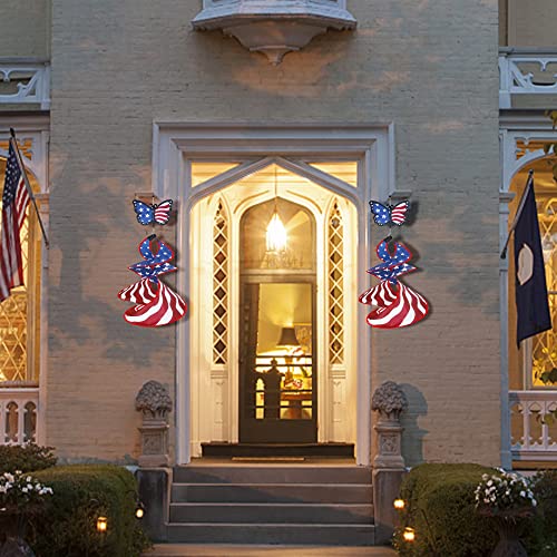 Patriotic Butterfly Wind Spinner Duo Set