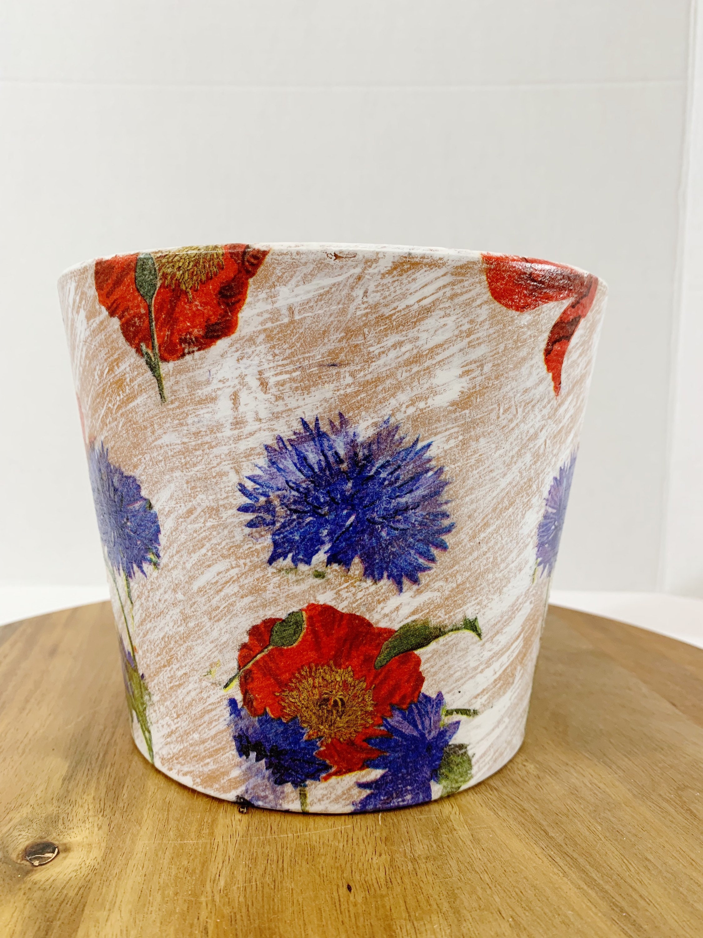 Patriotic Red, White, and Blue Floral Planter