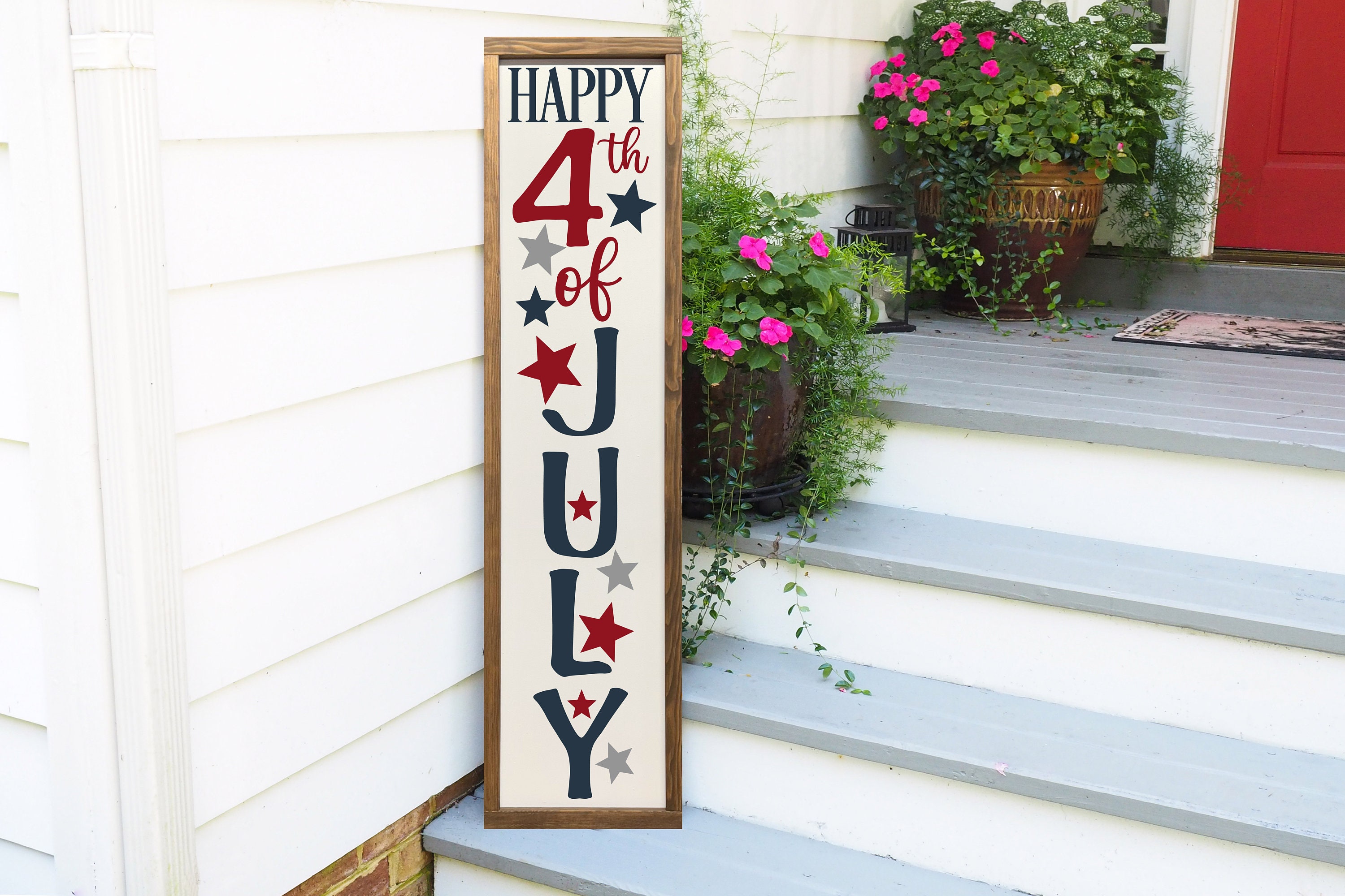 Patriotic Porch Welcome Sign