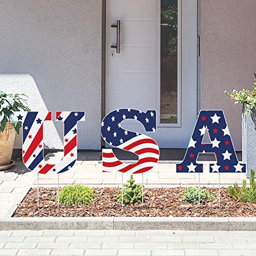 6-Piece Patriotic Yard Sign Set for July 4th