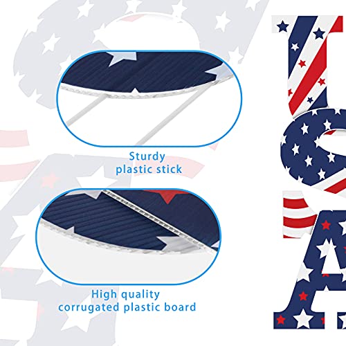 6-Piece Patriotic Yard Sign Set for July 4th