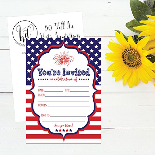 50 4th of July BBQ Invitations