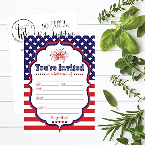 50 4th of July BBQ Invitations