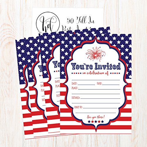 50 4th of July BBQ Invitations