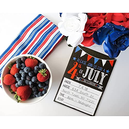 Patriotic Party Invites for 4th of July