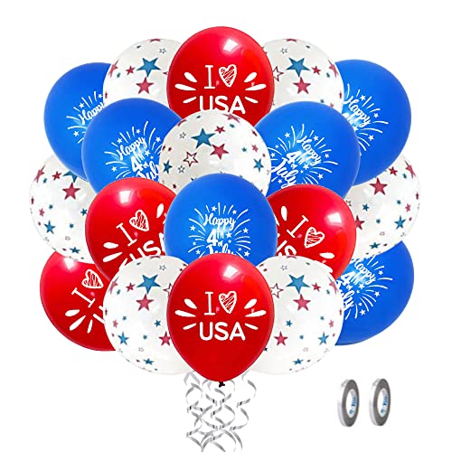 52-Piece 4th of July Patriotic Balloon Set