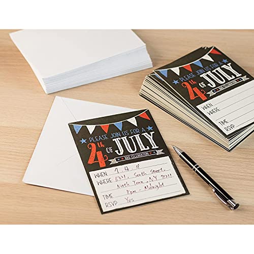 Patriotic Party Invites for 4th of July
