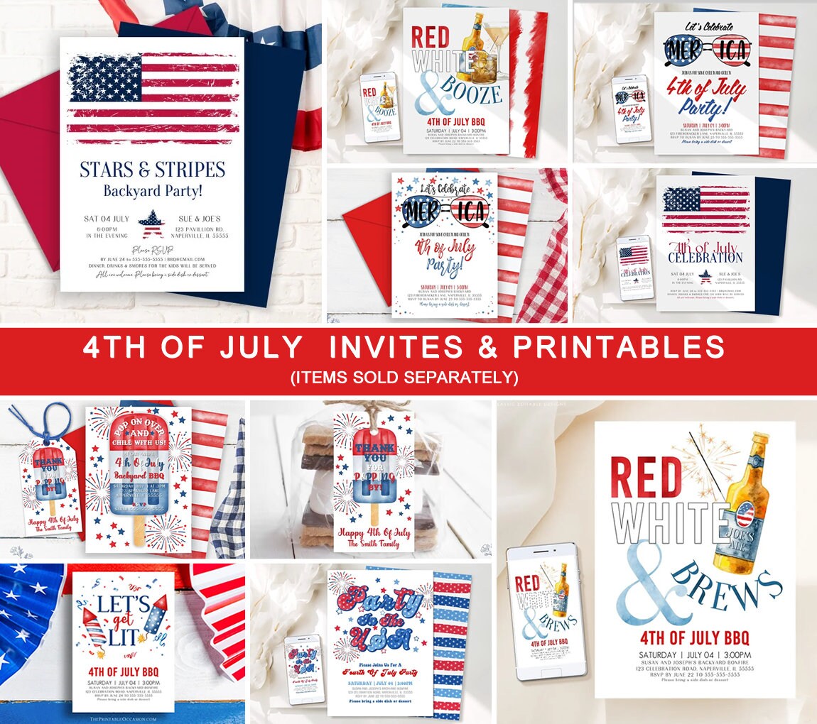 Customizable 4th of July Party Invitation Template
