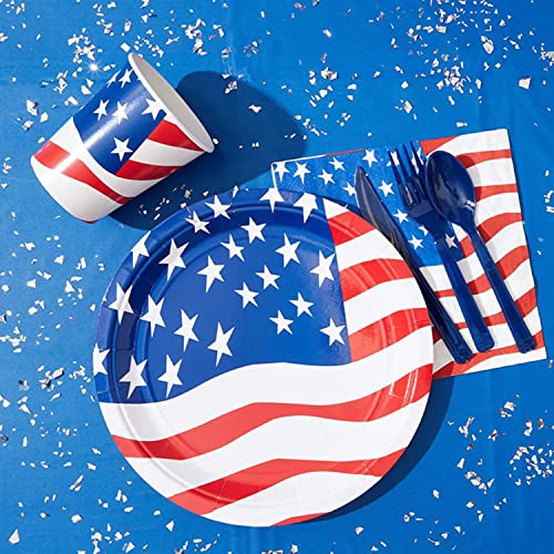 Patriotic Tableware Set for July 4th Party