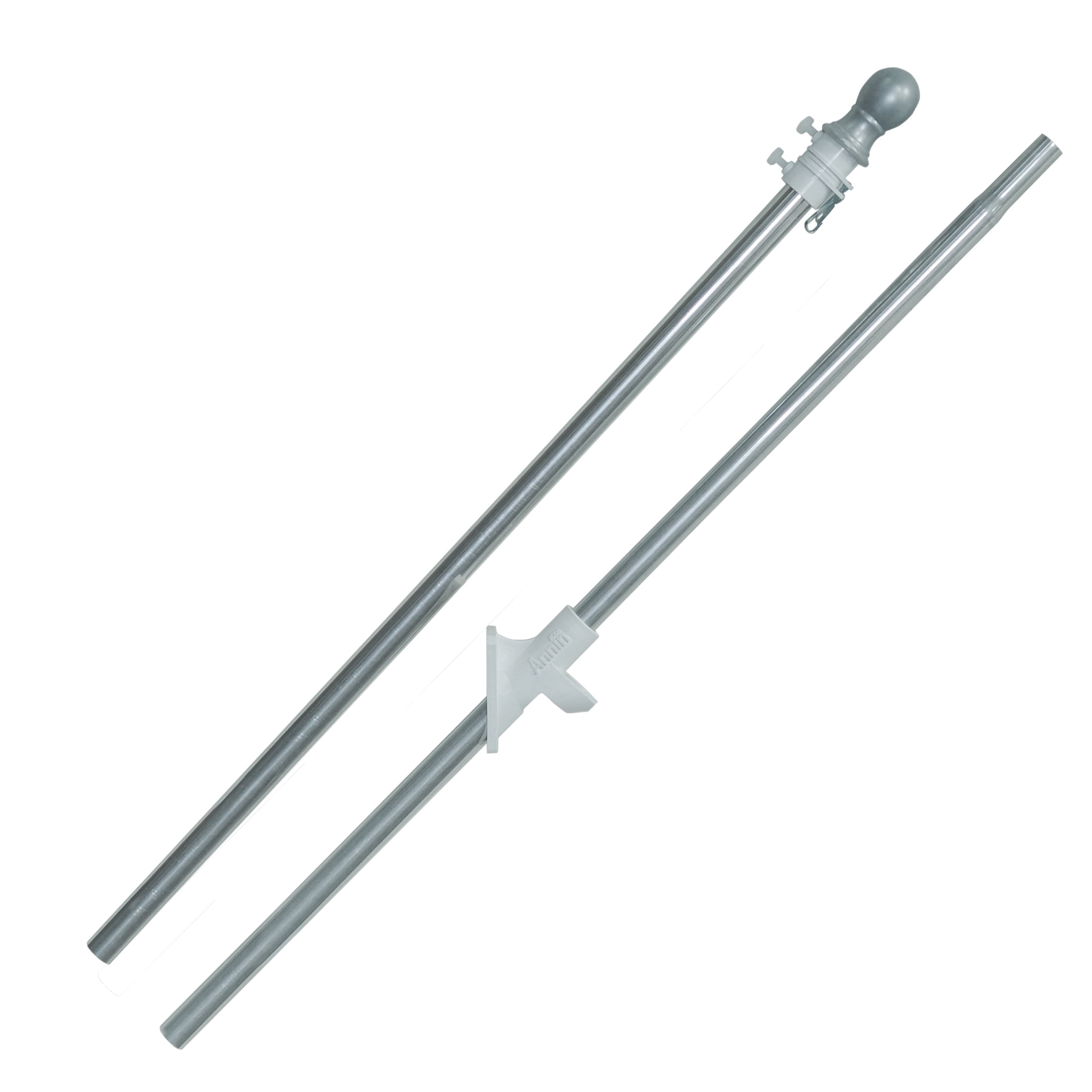 6' Aluminum Flagpole with Bracket & Ornament