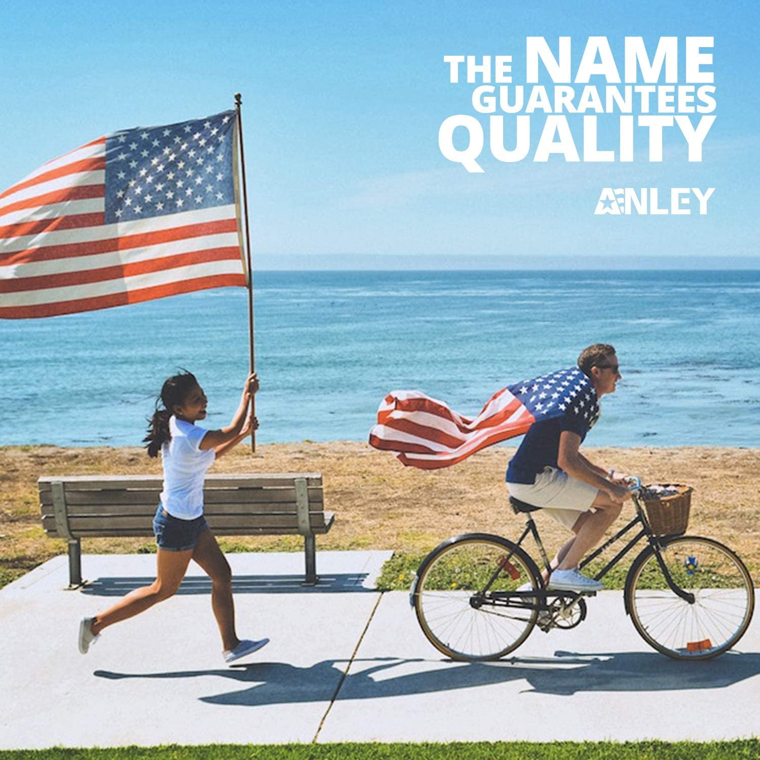 Adjustable Rustproof 6ft Flag Pole Set