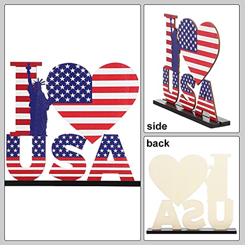 Patriotic Wooden Table Centerpieces for July 4th