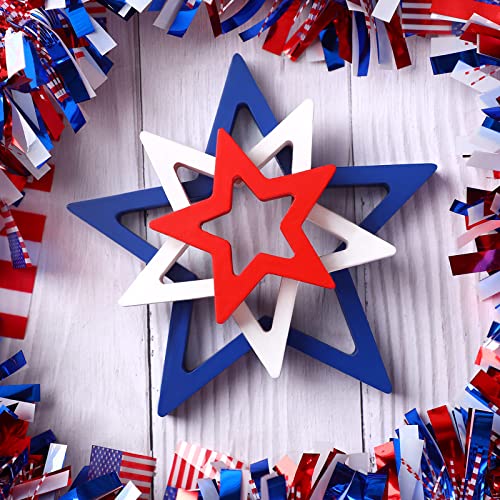 Patriotic Wooden Star Set for 4th of July