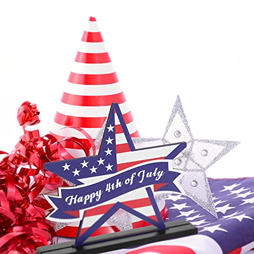 Patriotic Wooden Table Centerpieces for July 4th