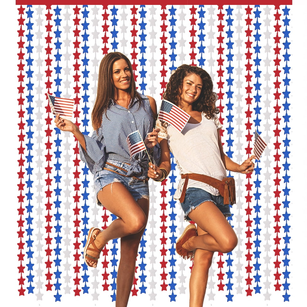 Multicolor Foil Curtains for 4th of July
