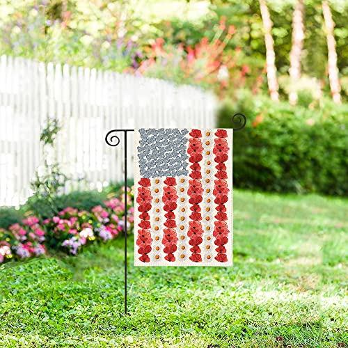 Myosotis Poppy Memorial Garden Flag - Patriotic Decor