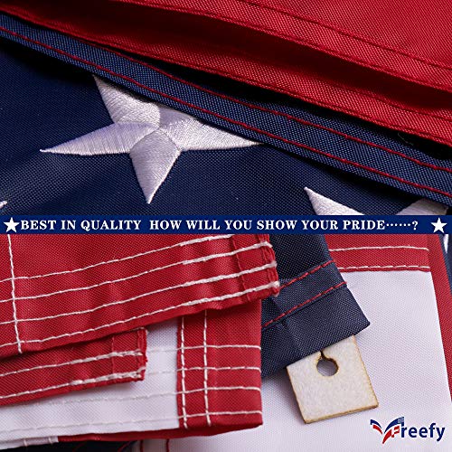 Embroidered American Flag for Indoor/Outdoor Use