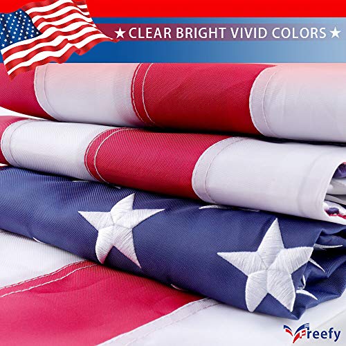 Embroidered American Flag for Indoor/Outdoor Use