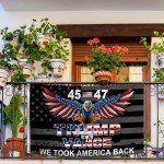 Trump 45th President Flag for Yard and Garden