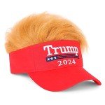 Trump 2024 Wig Hat - Adjustable MAGA Cap