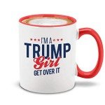 Trump Supporter Ceramic Coffee Mug with Red Handle