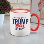 Trump Supporter Ceramic Coffee Mug with Red Handle