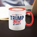 Trump Supporter Ceramic Coffee Mug with Red Handle