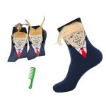 Donald Trump Hair Socks – Funny Patriotic Gift