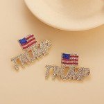 Trump Brooch with USA Flag Pin for 2024