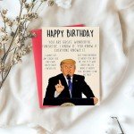 Funny Trump Birthday Card for Patriotic Celebrations