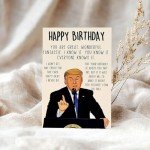 Funny Trump Birthday Card for Patriotic Celebrations