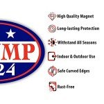 Trump 2024 Oval Magnetic Bumper Sticker