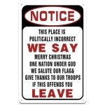 Funny Political Incorrect Tin Sign for Home Decor
