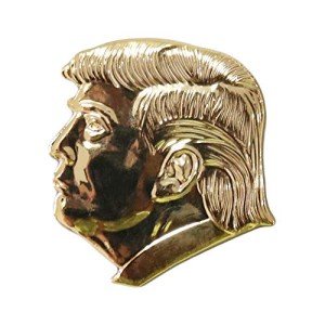 Gold Plated Donald Trump Lapel Pin, 1.2