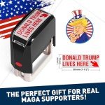 Donald Trump Lives Here Self-Inking Red Stamp