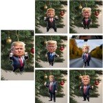 Funny Trump 2024 Christmas Tree Ornaments (7PCS)