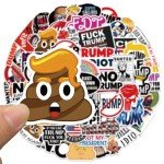Funny Anti-Trump Stickers - 55 Pack
