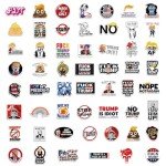 Funny Anti-Trump Stickers - 55 Pack