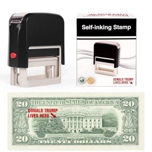 Donald Trump Lives Here Self-Inking Red Stamp
