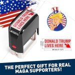 Donald Trump Lives Here Self-Inking Red Stamp