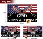 Trump 2024 Patriotic Eagle Flag - 3x5 Outdoor